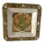 Italian Hand Painted Square Ceramic Wall Plate For Sale