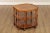 High Quality American Made Oak Three-Tier Stand with Burlwood Parquetry Top and Barley Twist Supports