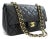 Chanel Timeless/Classic double Flap 10" shoulder bag in Black , CC Logo, Vintage For Sale