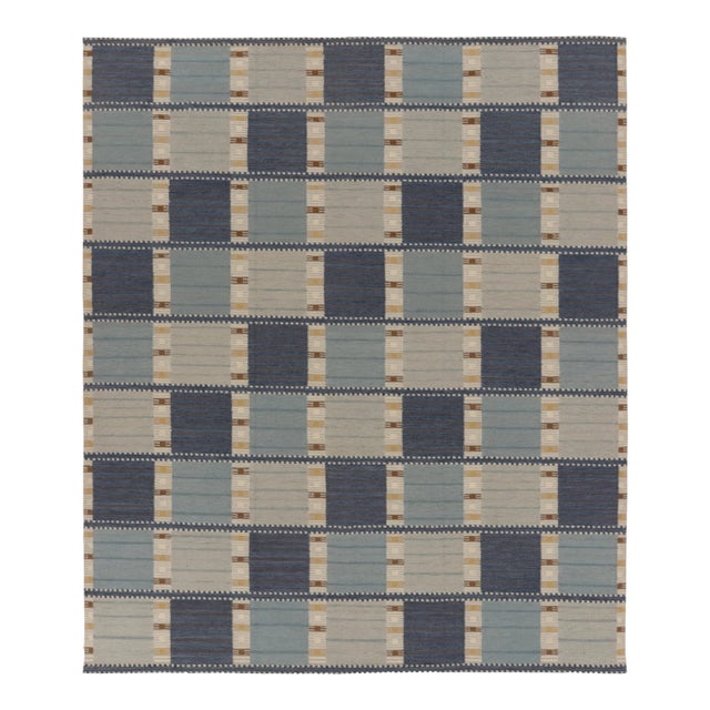 Oversized Contemporary Scandinavian Style Geometric Wool Rug by Rug & Kilim, India For Sale