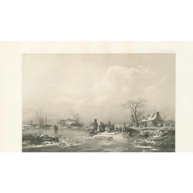 Mid 19th Century After Pehr Wickenberg, Winter-Landskap, Swedish Winter Scene, 1850, Lithograph For Sale - Image 5 of 9