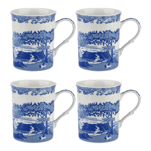 Spode Blue Italian Mugs 12 oz. - Set of 4