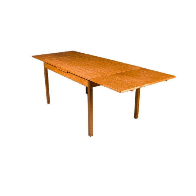 1960s Danish Modern Teak Extendable Dining Table For Sale In Baltimore - Image 6 of 12