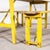1950s Yellow Brewers Trestle Table and Benches, Meuse Biere, France, 1950s, Set of 3 For Sale - Image 5 of 8