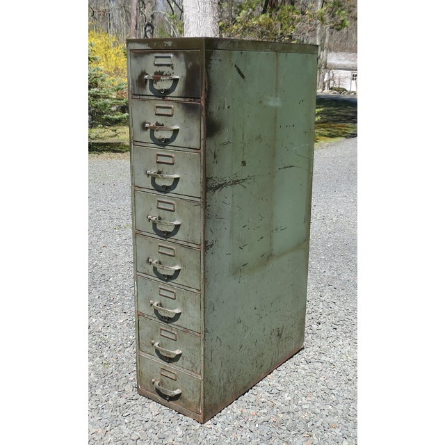 Vintage Industrial Metal File Chairish
