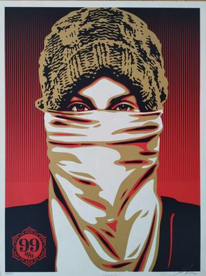Shepard Fairey, Occupy Protester, 2012, Screenprint
