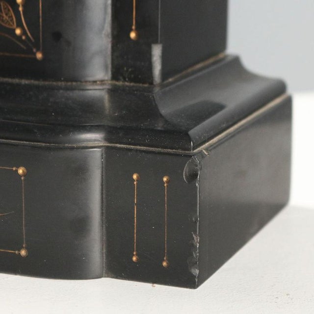 Black Marble Table Clock For Sale - Image 9 of 12