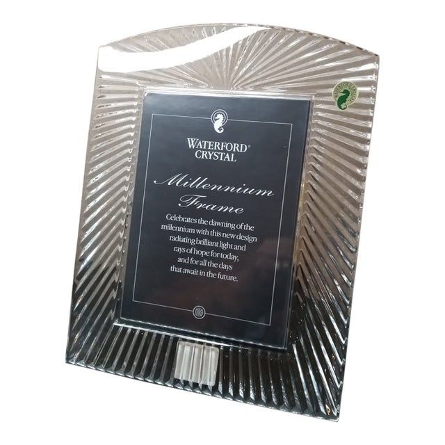 Exquisite Waterford Crystal Millennium Photo Frame For Sale