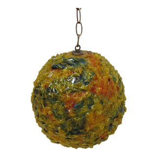 Vintage Mid-Century Spun Plastic Floating Orb Chandelier For Sale