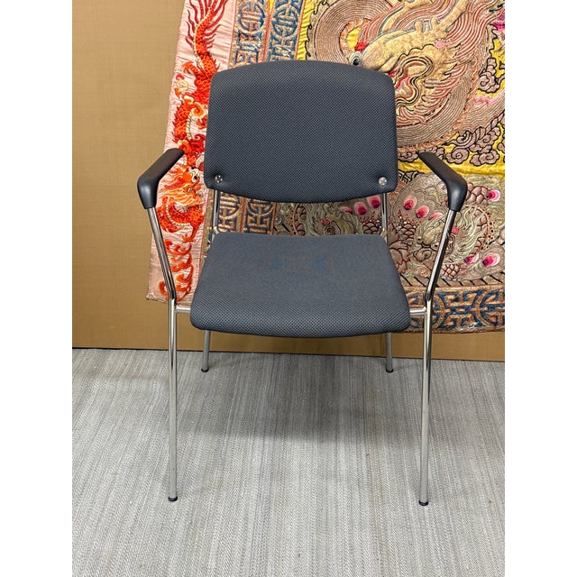 Design Plus Gallery presents a Black Modernist Arm Chair from HighTower. The chair is cloth wrapped in a black tone with...