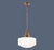Metal Thomas O'Brien for Visual Comfort Signature Milton Road Flush Mount in Hand-Rubbed Antique Brass With Ribbed White Glass For Sale - Image 7 of 18