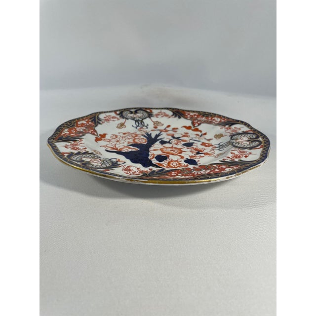 1900 - 1909 Antique English Royal Crown Derby Dinner Plate, C. 1901 For Sale - Image 5 of 12