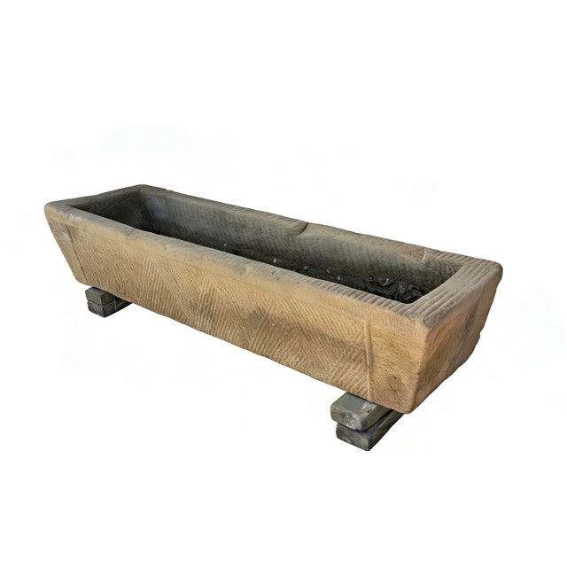 This stone trough is hand carved out one piece of stone and hand chiseled by the locals. This stone planter is ideal for...