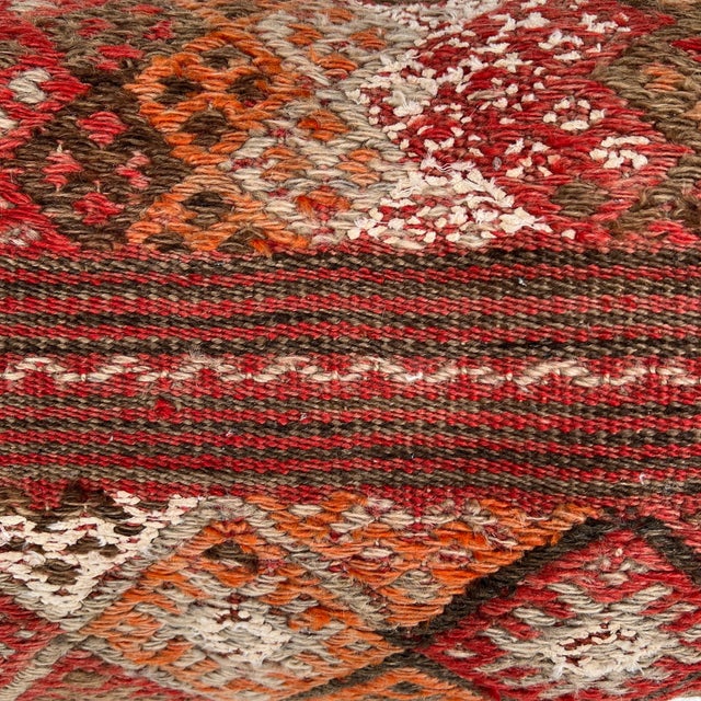 Rustic Vintage Turkish Rug Pillow For Sale - Image 3 of 4