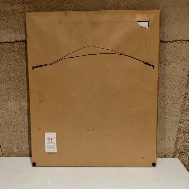 Blue Midcentury Modern Blue Oil on Canvas Abstract Art Signed Helen Oguerran For Sale - Image 8 of 12