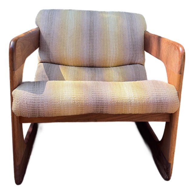 1970s Lou Hodges Walnut Lounge Chair For Sale