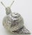 Vintage Italian Handmade Silver Real Life Size Snail Solid Detailed Figurine Made in Varese 1980s For Sale - Image 4 of 12