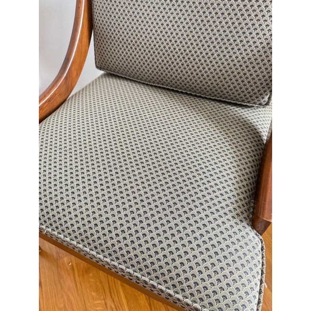 Mid 20th Century Vintage Mid Century Modern Armchair With Fish Scale Upholstery For Sale In Philadelphia - Image 6 of 7