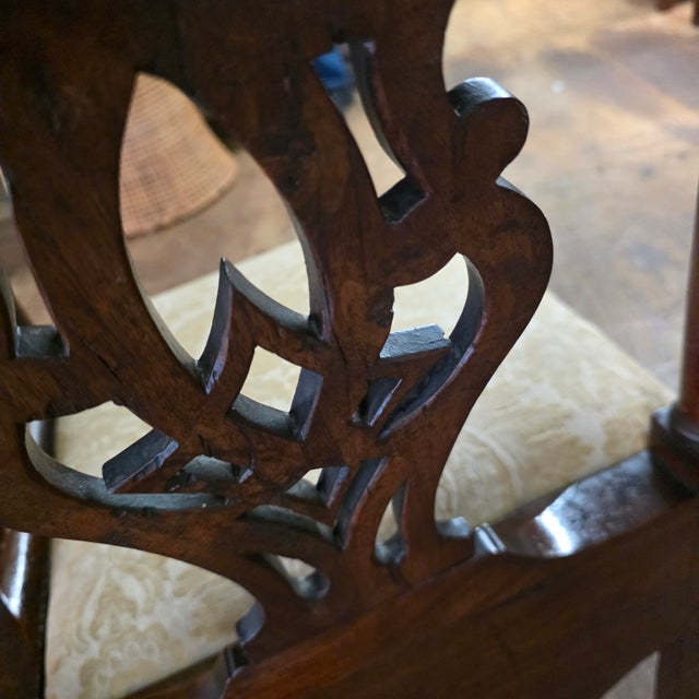 English George III Mahogany Corner Commode Chair With Pierced Splats and Turned Supports, Circa 1790 For Sale - Image 14 of 14