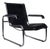Early Edition B35 Black and Chrome Lounge Chair by Marcel Breuer for Thonet, 1970s For Sale