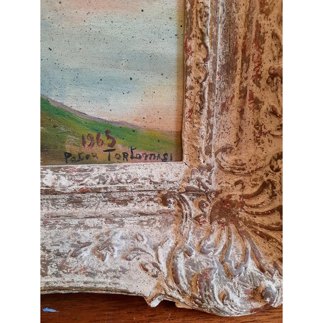Italian Venetian Fisherman Village Seaside Painting Signed For Sale - Image 11 of 13