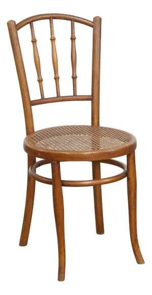 Vintage Bistro Chair with Wicker Seat