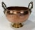 Vintage Copper Compote Bowl With Exaggerated Brass Rams Head Handles For Sale - Image 4 of 9
