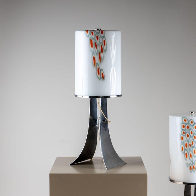 Pair of Table Lamps by Alfredo Barbini, Italy 1960s For Sale - Image 9 of 18