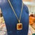 Orange Gia Certified 20.61 Carat Orange Opal 18k Gold Diamond Pendant Necklace For Sale - Image 8 of 12