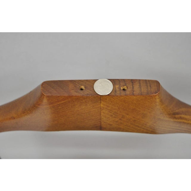 Vintage Mid Century Italian Modern Beech Wood Clothing Valet Chair Seat (A) For Sale - Image 9 of 18