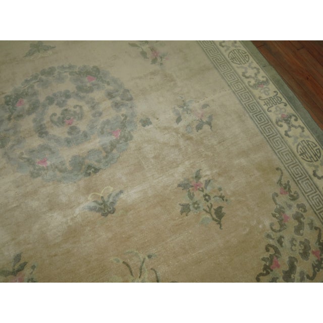 VIntage Chinese Deco Rug, 7'11'' X 10'1'' For Sale - Image 9 of 11