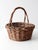 Vintage Rustic Woven Willow Basket With Handle For Sale - Image 6 of 13