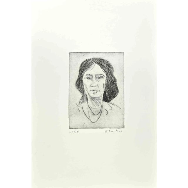 Country Study is an Etching realized by Enotrio Pugliese in 1968. Limited edition of 30 copies numbered and signed by the...