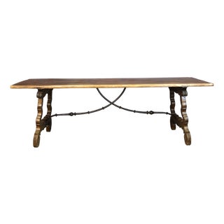 Spanish Dining Table in Walnut For Sale
