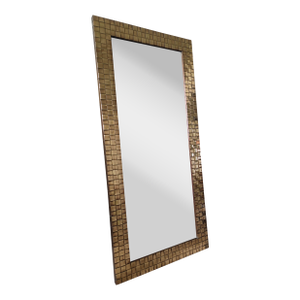 1970s Chapman Brass Woven Front Mirror