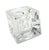 Fratelli Guzzini Vintage Optic Glass Cube Paperweight and Candle Holder For Sale - Image 4 of 10