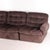 Stunning modular sofa in chocolate brown fabric from the 1980s. Comprising three modules that can be arranged as desired,...