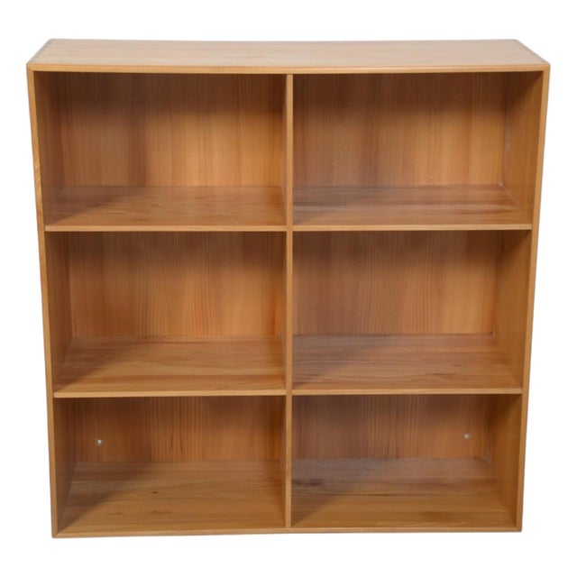 Vintage Bookcase in Elm by Mogens Koch, 1970s For Sale