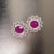 Metal Diamond Ruby Stud Earrings 14 Karat White Gold 1.87 TCW Certified For Sale - Image 7 of 18