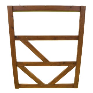 Natural Wood Object Hanger with Metal Hooks For Sale