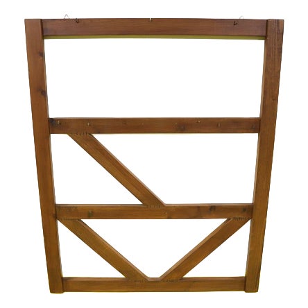Natural Wood Object Hanger with Metal Hooks For Sale