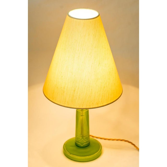 Art Deco Table Lamp with Fabric Shade, Vienna, Austria, 1920s For Sale - Image 10 of 17