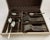 New 1980s Silver Set of 6- Seven Piece Place-Setting, 42 Pieces Rattail. With Case For Sale - Image 13 of 18