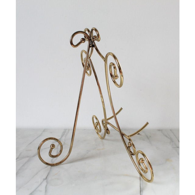 Metal Vintage Brass Art Easel For Sale - Image 7 of 11