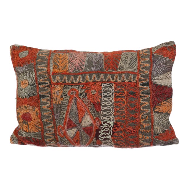 Embroidered Kilim Pillow Cover For Sale