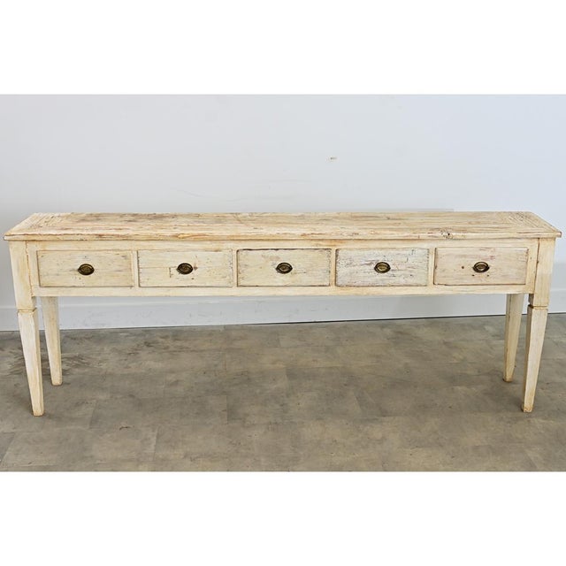 Early 19th Century Swedish 19th Century Painted Server with Five Drawers For Sale - Image 5 of 12
