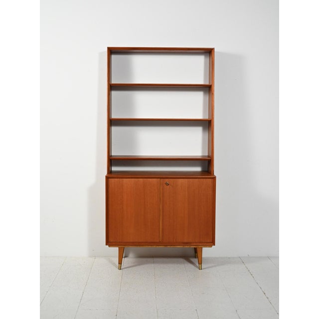 Scandinavian Bookcase with Cabinet, 1950s-1960s For Sale - Image 9 of 9
