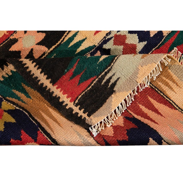 Traditional Mid-20th Century Vintage Kilim Runner Rug 3' 10" X 8' For Sale - Image 3 of 13