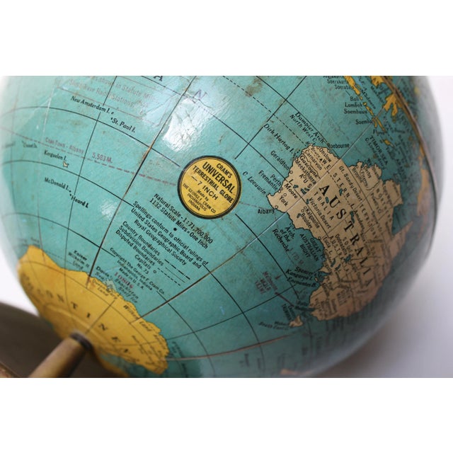 Vintage Cram's Universal Terrestrial 7" Globe - 1937 For Sale - Image 10 of 13