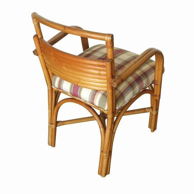 Restored Rattan & Mahogany Table/Chairs Dining Set With Sideboard For Sale - Image 9 of 9